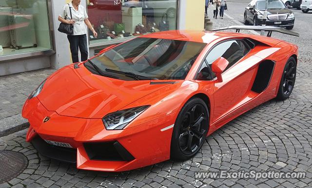 Lamborghini Aventador spotted in Zurich, Switzerland