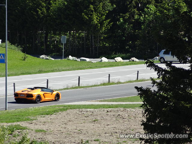 Lamborghini Aventador spotted in St Moritz, Switzerland