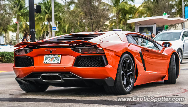 Lamborghini Aventador spotted in Miami, Florida