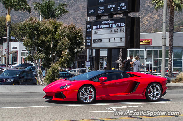 Lamborghini Aventador spotted in Malibu, California