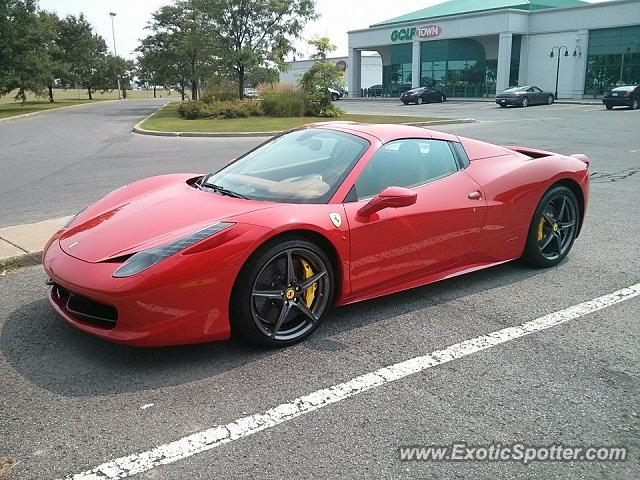 Ferrari 458 Italia spotted in Montreal, Canada