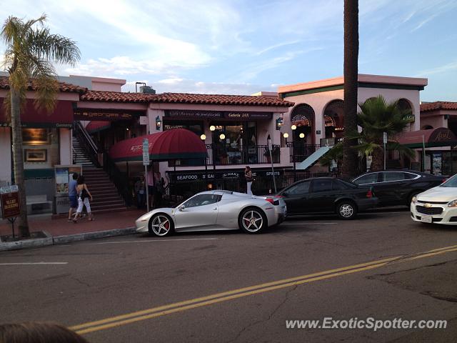 Ferrari 458 Italia spotted in La Jolla, California