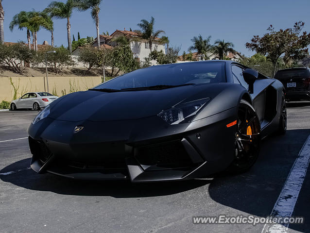 Lamborghini Aventador spotted in Carmel Valley, California