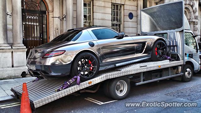 Mercedes SLS AMG spotted in London, United Kingdom