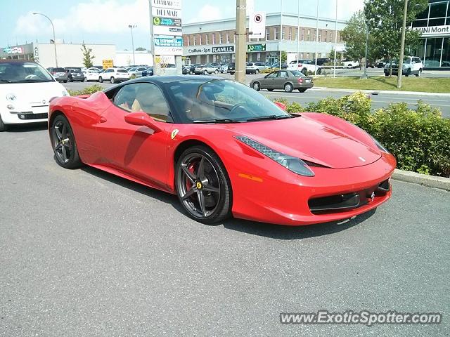 Ferrari 458 Italia spotted in Montreal, Canada