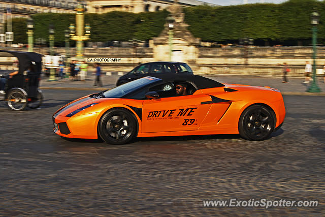 Lamborghini Gallardo spotted in Paris, France