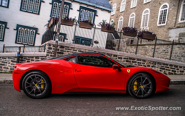 Ferrari 458 Italia spotted in Old Quebec City, Canada