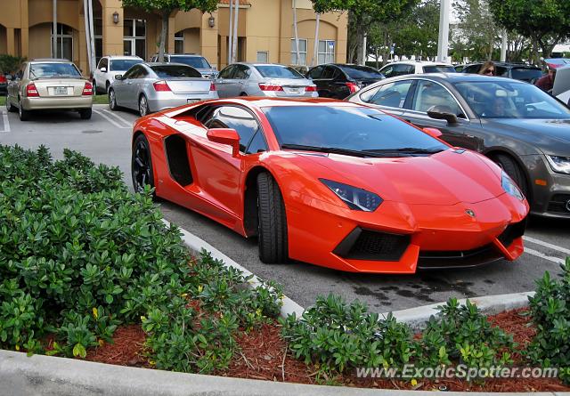 Lamborghini Aventador spotted in Miami, Florida