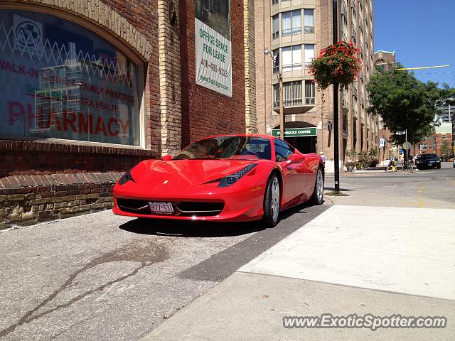 Ferrari 458 Italia spotted in Toronto, Canada