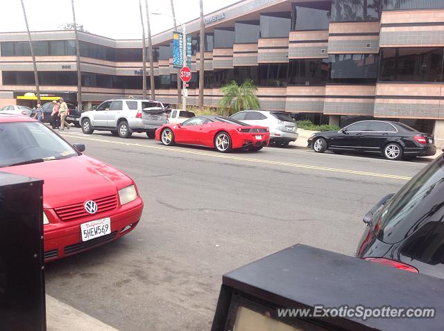 Ferrari 458 Italia spotted in La Jolla, California