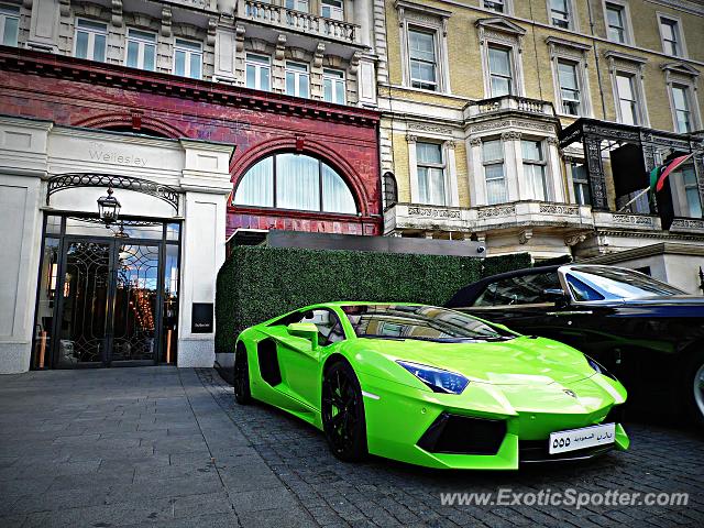 Lamborghini Aventador spotted in London, United Kingdom