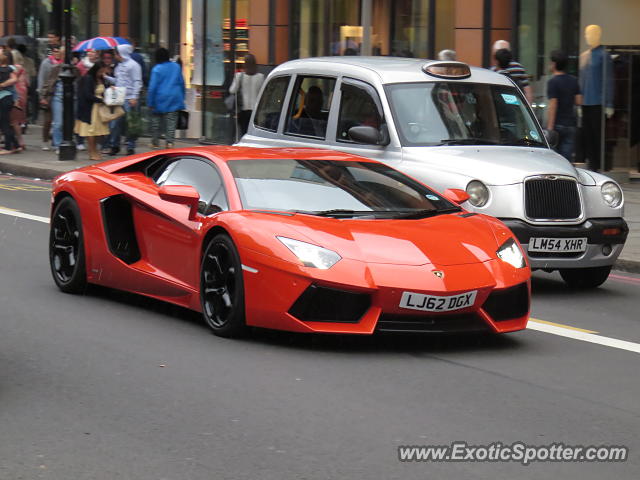 Lamborghini Aventador spotted in London, United Kingdom