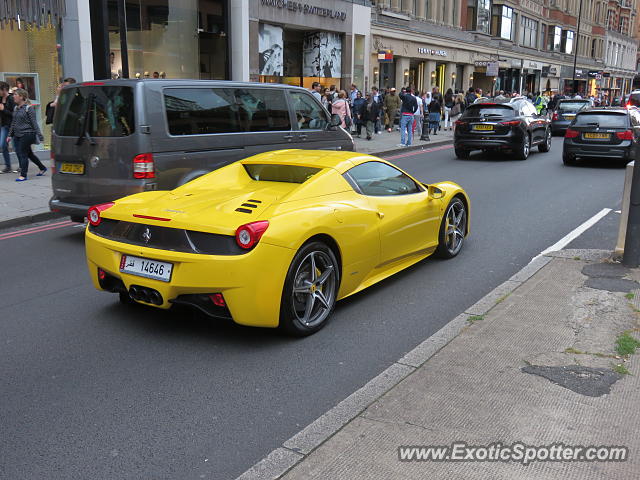 Ferrari 458 Italia spotted in London, United Kingdom