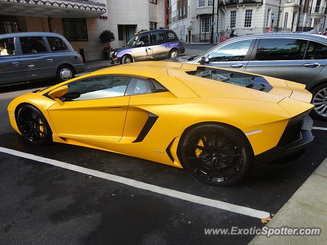 Lamborghini Aventador spotted in London, United Kingdom