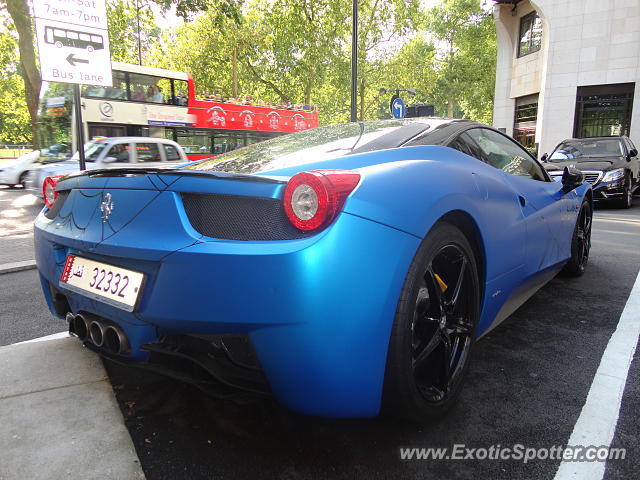 Ferrari 458 Italia spotted in London, United Kingdom