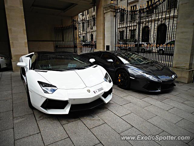 Lamborghini Aventador spotted in London, United Kingdom