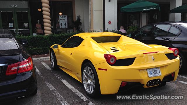 Ferrari 458 Italia spotted in Boca Raton, Florida