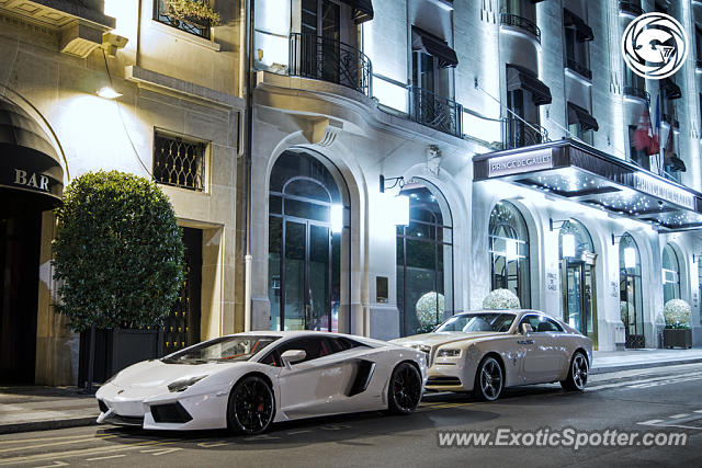 Lamborghini Aventador spotted in Paris, France