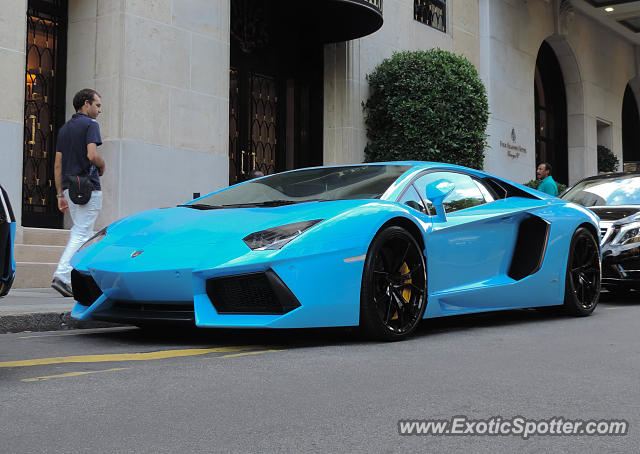 Lamborghini Aventador spotted in Paris, France