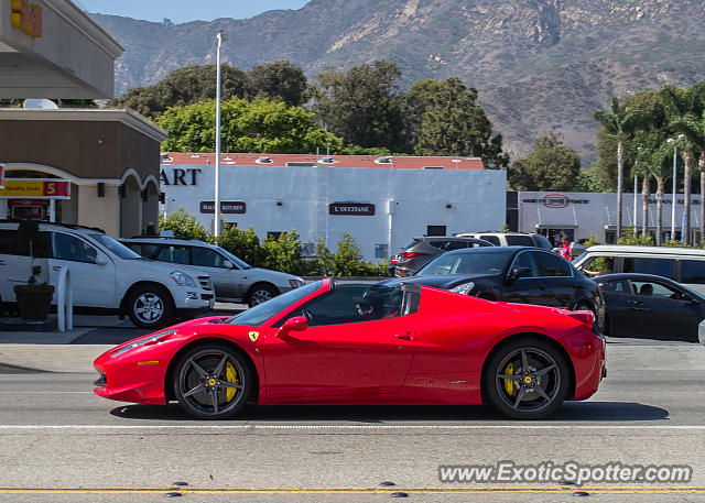 Ferrari 458 Italia spotted in Malibu, California