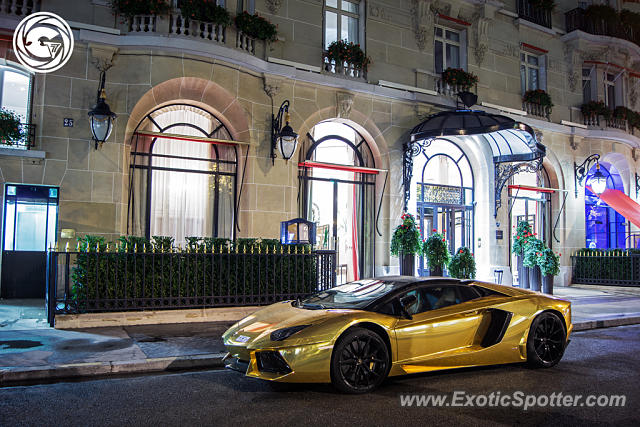 Lamborghini Aventador spotted in Paris, France