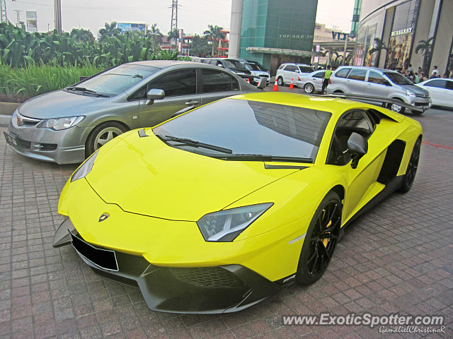 Lamborghini Aventador spotted in Jakarta, Indonesia