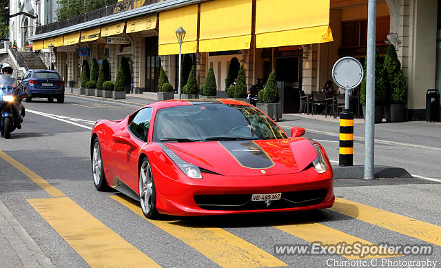 Ferrari 458 Italia spotted in Montreux, Switzerland