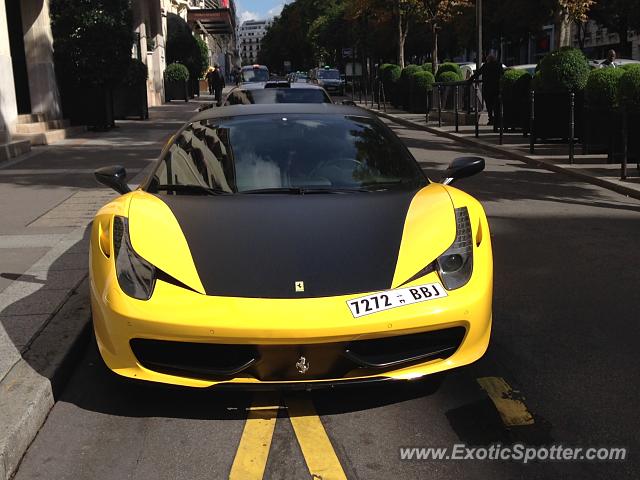 Ferrari 458 Italia spotted in Paris, France