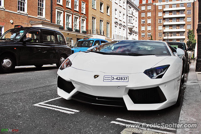 Lamborghini Aventador spotted in London, United Kingdom