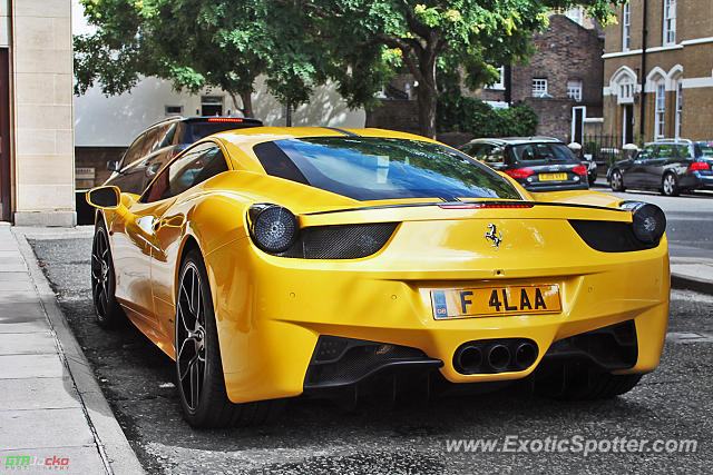 Ferrari 458 Italia spotted in London, United Kingdom