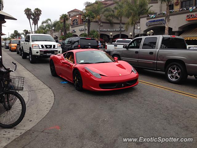 Ferrari 458 Italia spotted in Huntington Beach, California