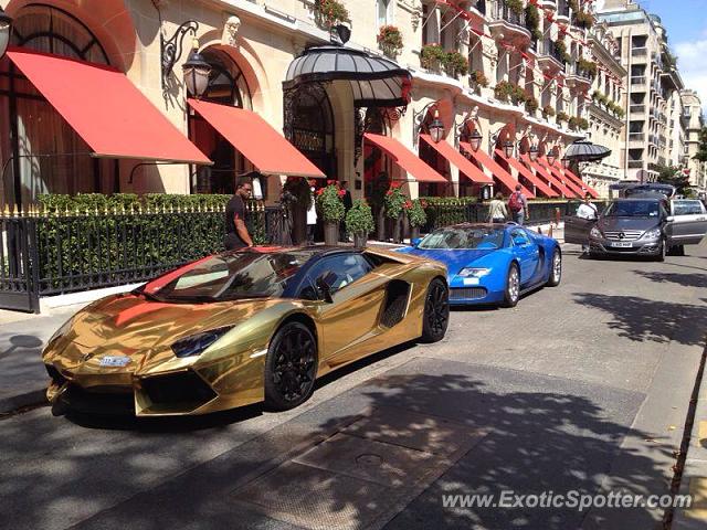 Lamborghini Aventador spotted in Paris, France