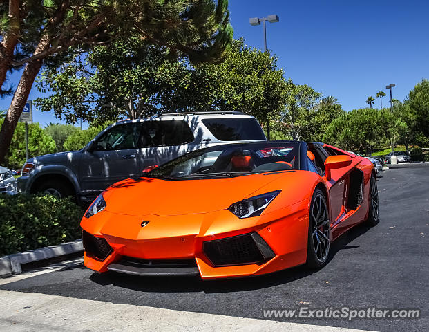 Lamborghini Aventador spotted in Newport Beach, California