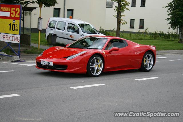 Ferrari 458 Italia spotted in Francorchamps, Belgium