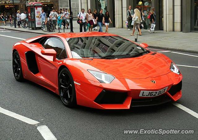 Lamborghini Aventador spotted in London, United Kingdom