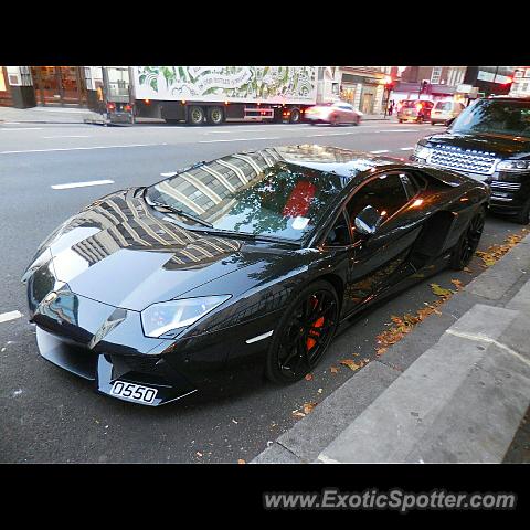 Lamborghini Aventador spotted in London, United Kingdom