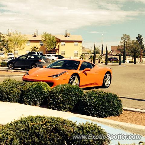 Ferrari 458 Italia spotted in El Paso, Texas