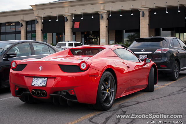 Ferrari 458 Italia spotted in Montreal, Canada