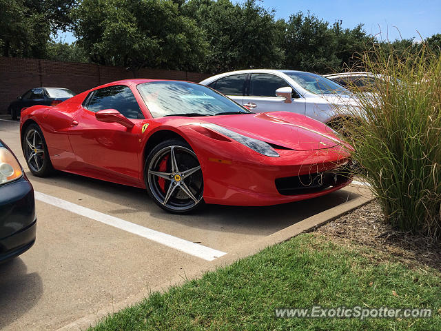 Ferrari 458 Italia spotted in Dallas, Texas