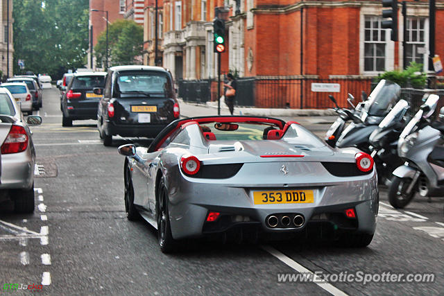 Ferrari 458 Italia spotted in London, United Kingdom