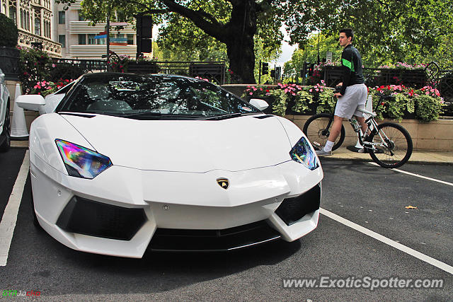 Lamborghini Aventador spotted in London, United Kingdom