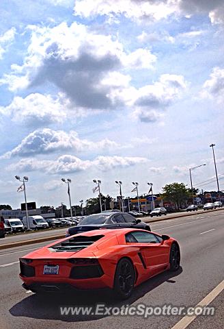 Lamborghini Aventador spotted in Highland park, Illinois