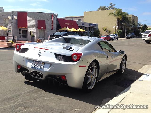 Ferrari 458 Italia spotted in La Jolla, California