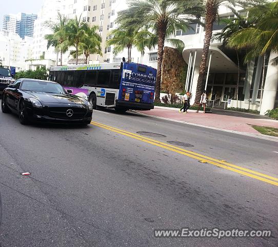 Mercedes SLS AMG spotted in Miami Beach, Florida