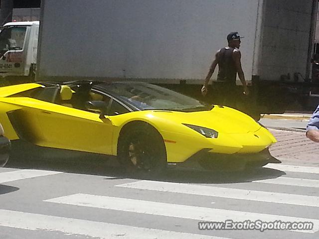 Lamborghini Aventador spotted in Miami Beach, Florida