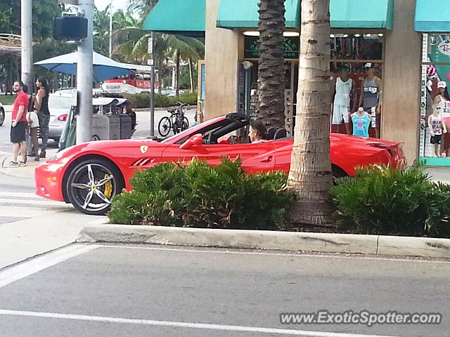 Ferrari California spotted in Miami Beach, Florida