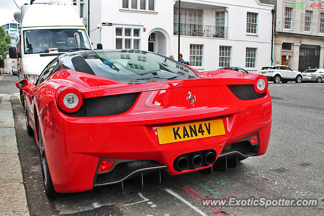 Ferrari 458 Italia spotted in London, United Kingdom