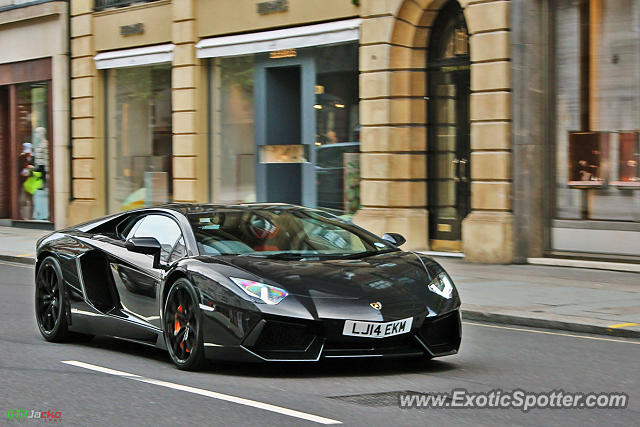 Lamborghini Aventador spotted in London, United Kingdom