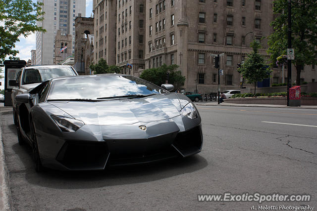 Lamborghini Aventador spotted in Montreal, Canada