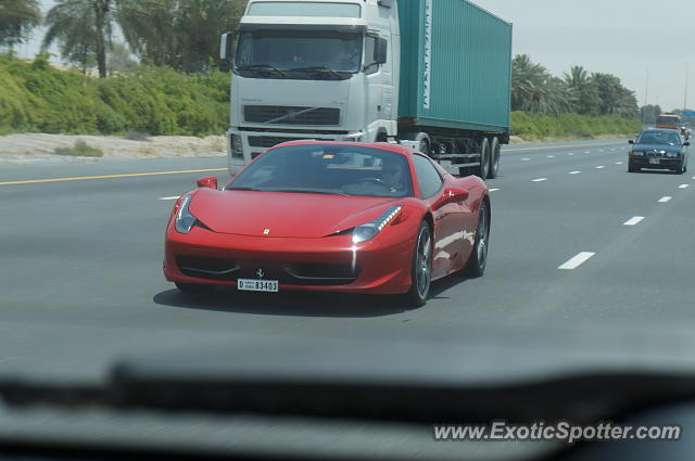 Ferrari 458 Italia spotted in Dubai, United Arab Emirates